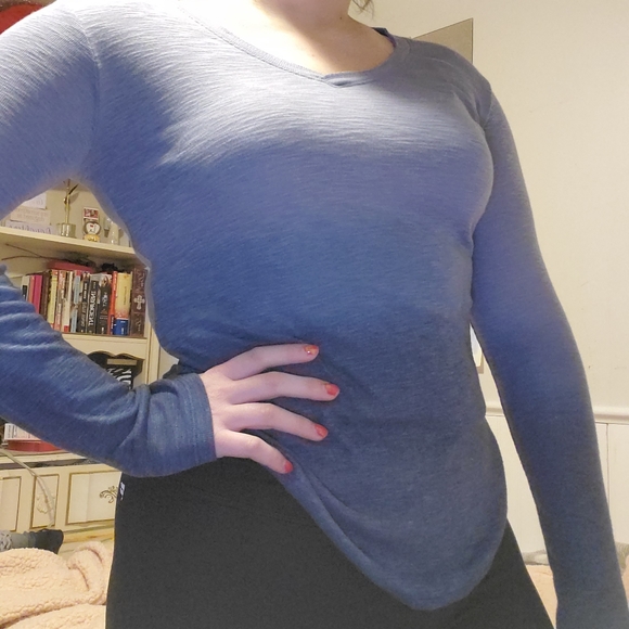 Rue 21 Ombre purple long sleeve shirt - Picture 5 of 5